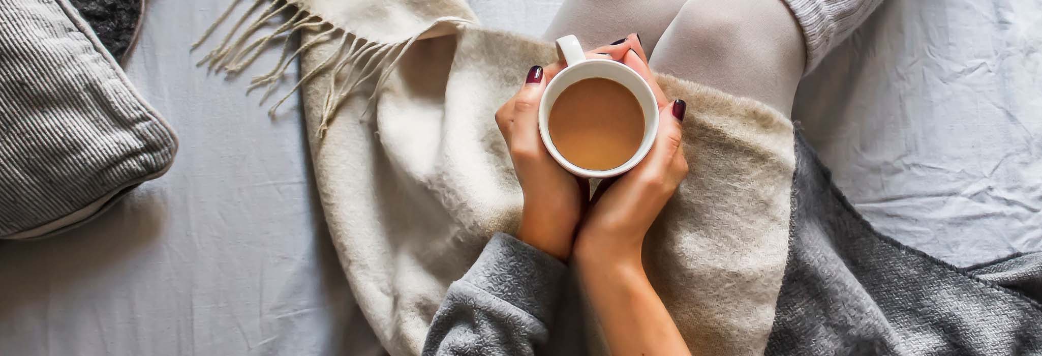 girl with warm drink